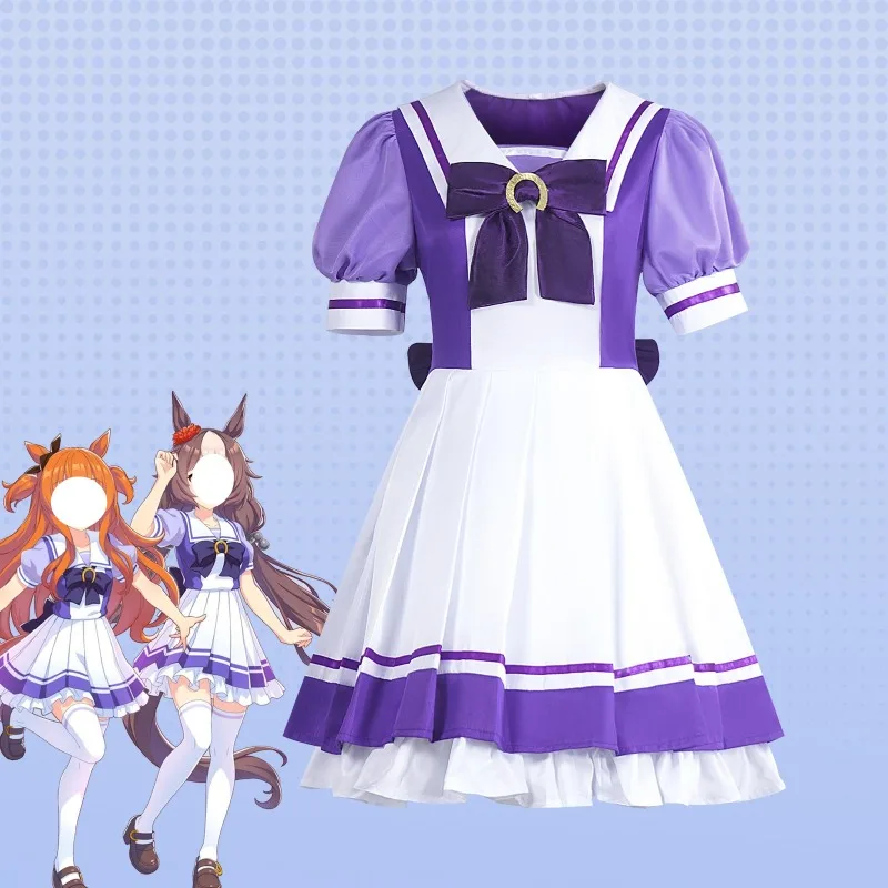 

Anime Cosplay Costume Women School Special Week Jk Uniform Kawaii Cute Lolita Dress Full Set Carnival Party Roleplay Outfits