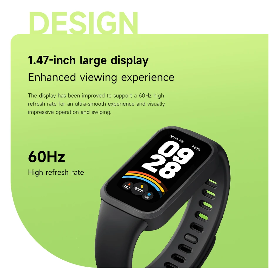 XIAOMI MI BAND 9 ACTIVE GLOBAL VERSION SMART BRACELET 9 ColOR 1.47"TFT DISPLAY 50+ SPORT MODES BLOOD OXYGEN MONITOR WRISTBAND