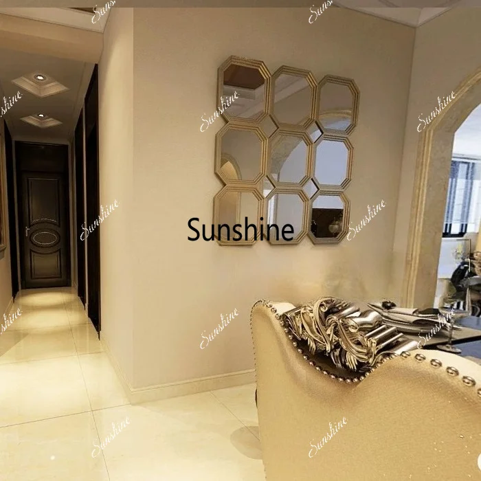 Simple wall-mounted dining side mirror, American living room sofa background wall decorative mirror