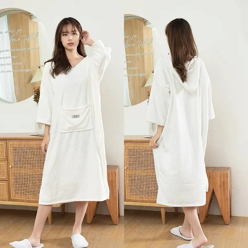 Bathroom Wearable Bathrobe Towel Dress Women Shower Female Soft Bath Towel For Adults Lady Home Textiles Bath And Sauna Towels