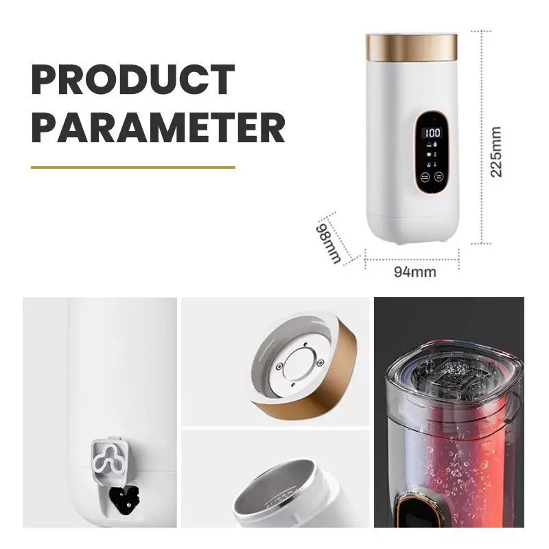 Portable Travel Electric Thermal Mug 650ml Hot Water Heating Cup Milk Travel Boilers Mugs Thermal Cups Tea Coffee Heater Kettle