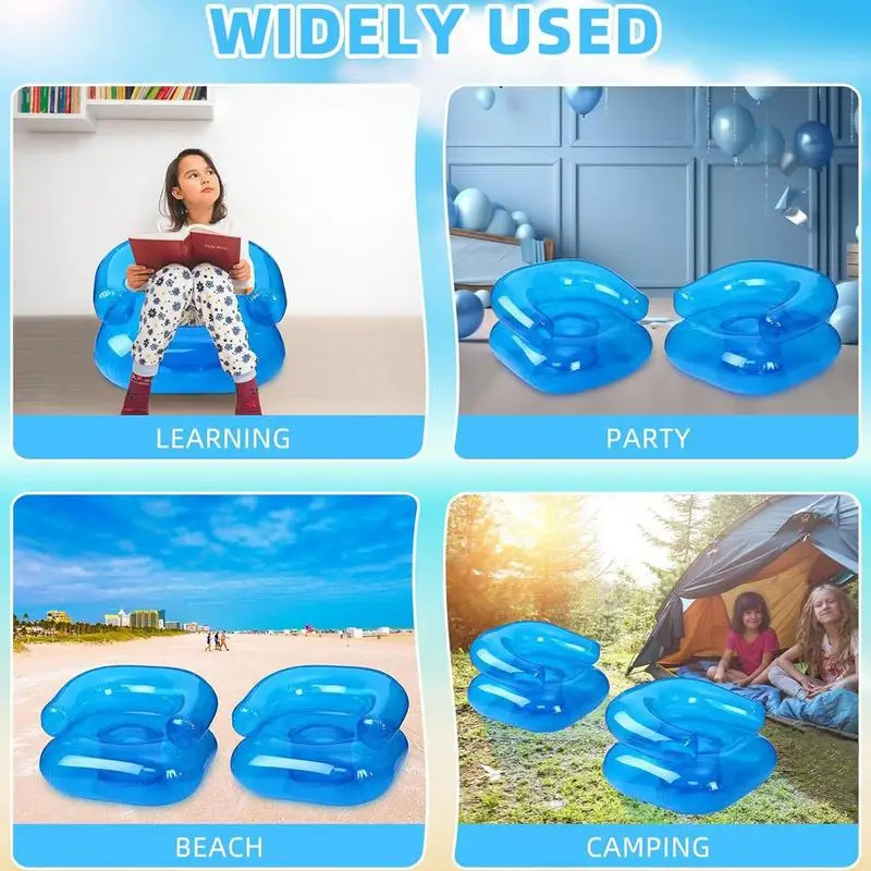 Nadmuchiwane krzesło dla dzieci Wodoodporne krzesło kempingowe dla dzieci Udźwig 220 funtów Wygodne siedzenie Przenośny leżak powietrzny Ergonomiczny