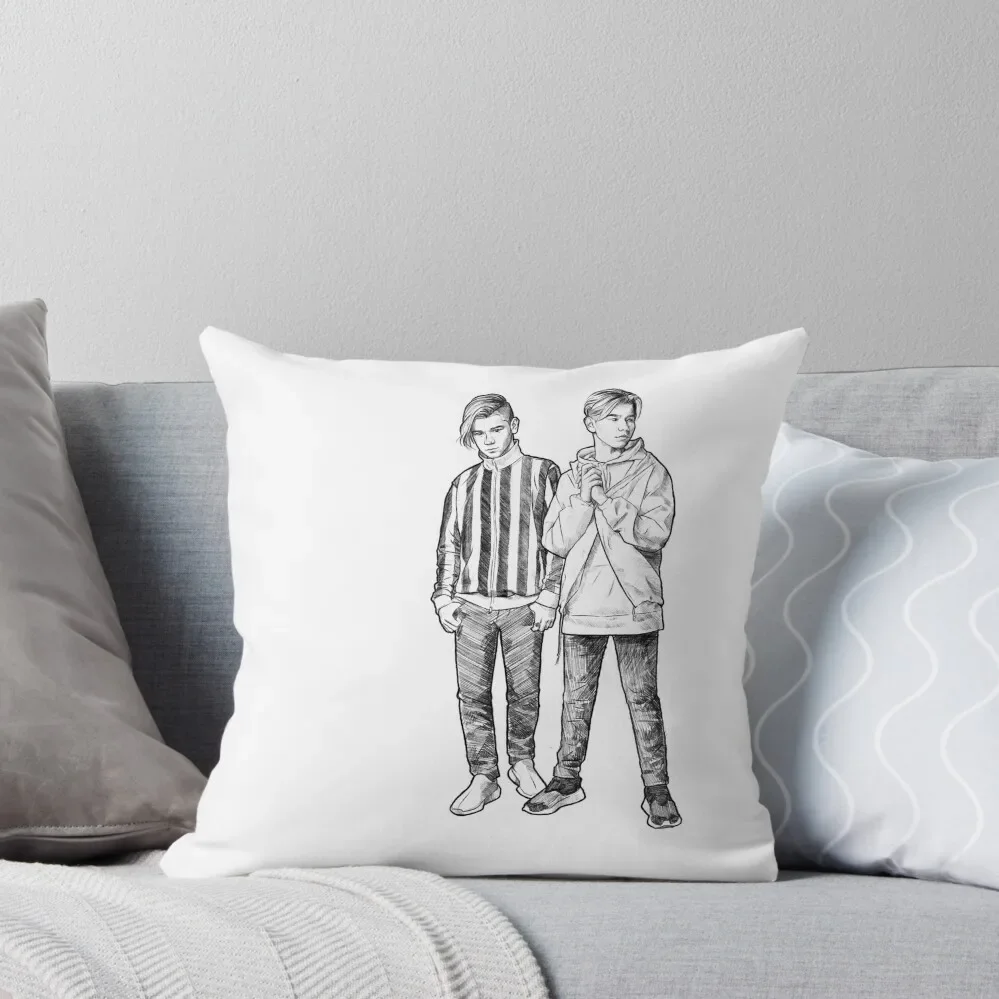 Marcus and Martinus Sketch Throw Pillow Decorative Pillow Covers For Sofa Rectangular Cushion Cover