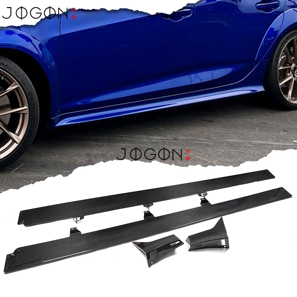 For Acura Integra Type S 2024 2025 Replacement Carbon Fiber Car Side Skirts Rocker Extension Cover Trim Exterior Car Accessories