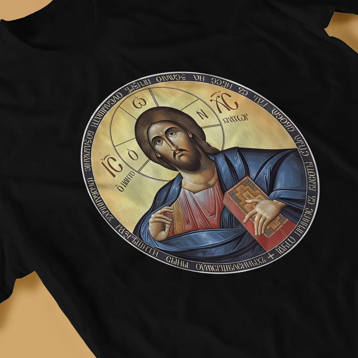 Maglietta da uomo di gesù cristo Pantocrator icona ortodossa maglietta distintiva felpe originali Hipster