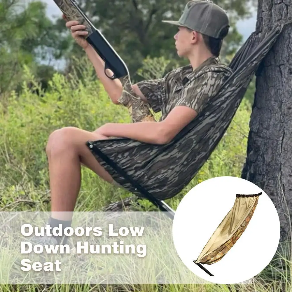 Farmhouse Outdoor Low Down Hunting Seat, Portable Lightweight Hunting Hammock