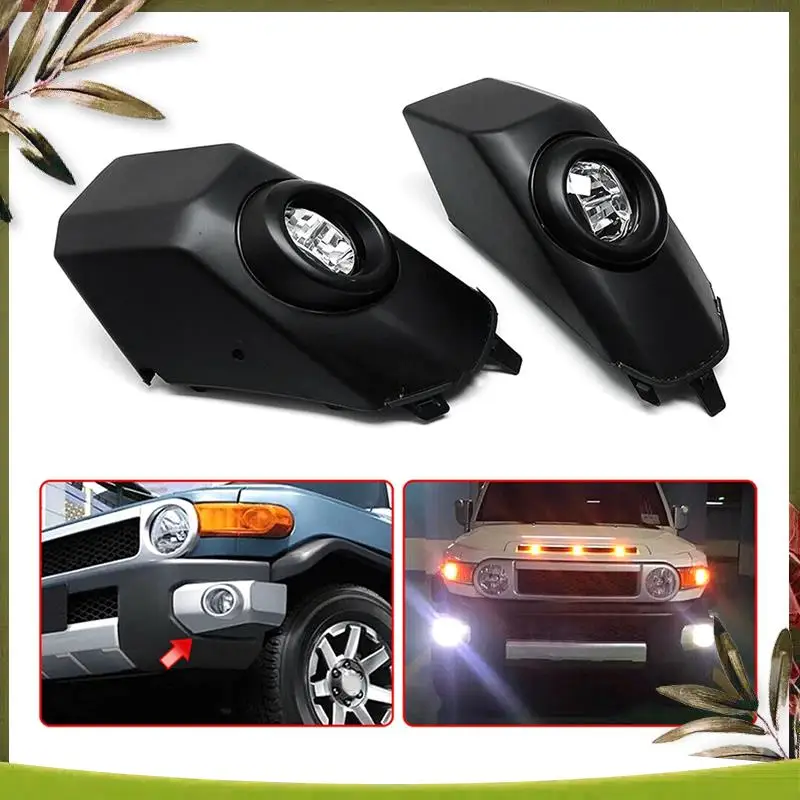

AB98-For Toyota FJ Cruiser 2007-2017 Car Front Bumper LED Fog Light Lamp DRL Daytime Running Light Replacement Spare Parts
