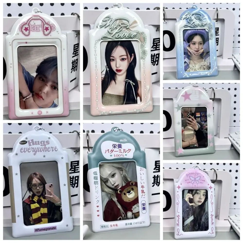 

Cute Cartoon Photocard Holder Sweet Kawaii Photo Protector Case Card Protection Pvc Card Cover Bus Cards