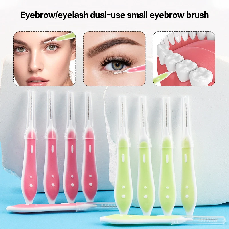 10 pezzi spazzole per sopracciglia mini spazzola per sollevamento sopracciglia trucco usa e getta strumento per ciglia dente spazzola interdentale estensione ciglia forniture