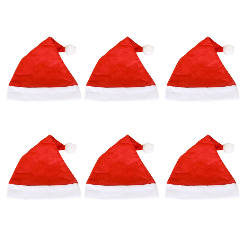 

12pcs Santa Cap Kids Adults Soft Festive Christmas Cap Party Favors Photo Props Party Christmas Hats Gifts