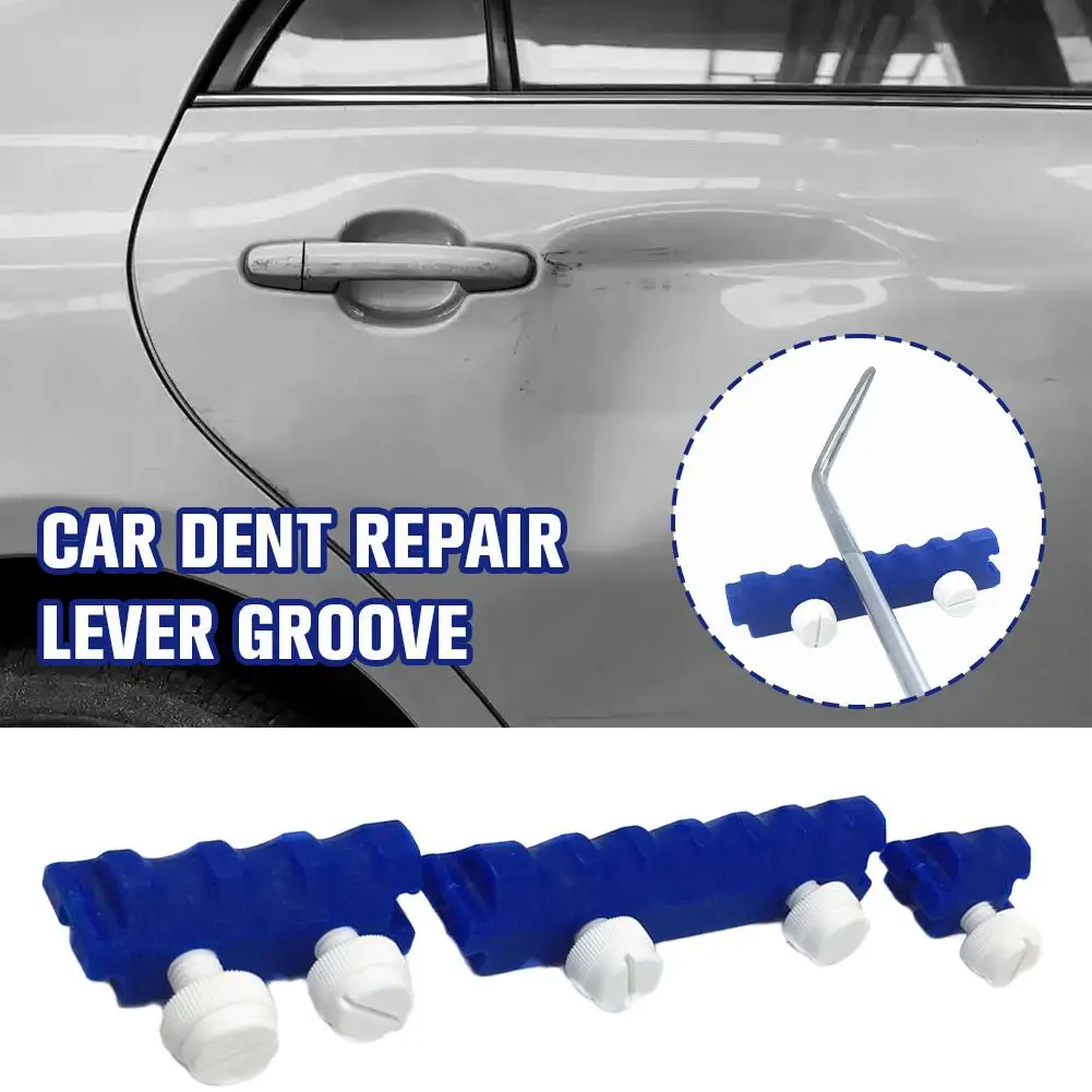 3Pcs Car Depression Repair Lever Fulcrum Protection Tool Body Limiter Hook Repair Anti-slip Groove Buckle Car Dent Repair