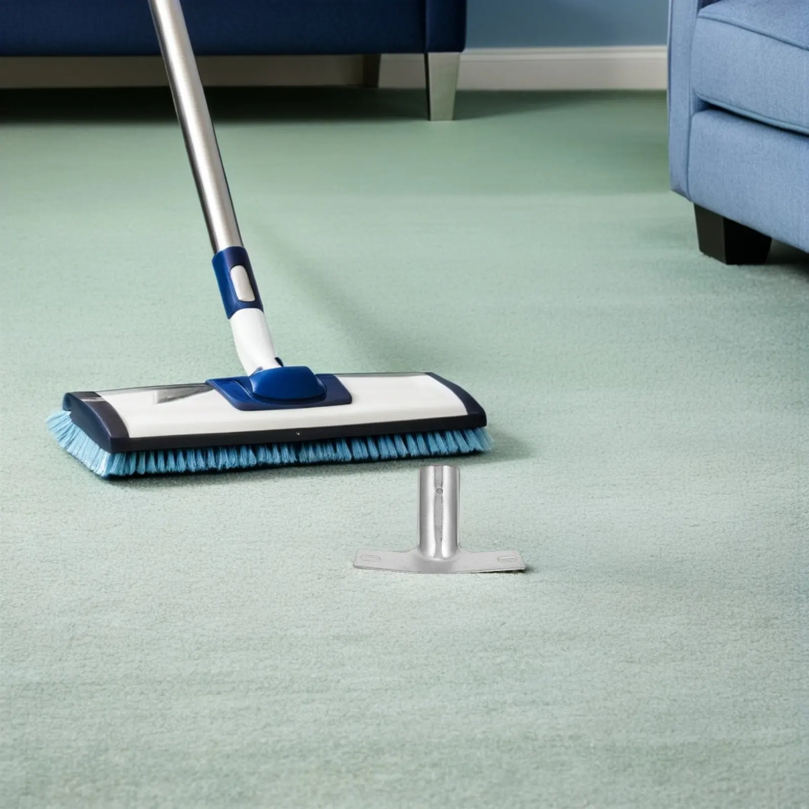 

6Pcs Broom Handle Connector Metal Adapter Heavy Duty Replacement for 2.5cm Threaded Mop Poles Floor Brush Broom Head Mount