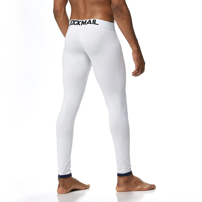 Jockmail Brand Men's Thermo Underwear Low-waisted Cotton Printing Men Thermal Long Johns Warm Male Leggings Pants Autumn Winter