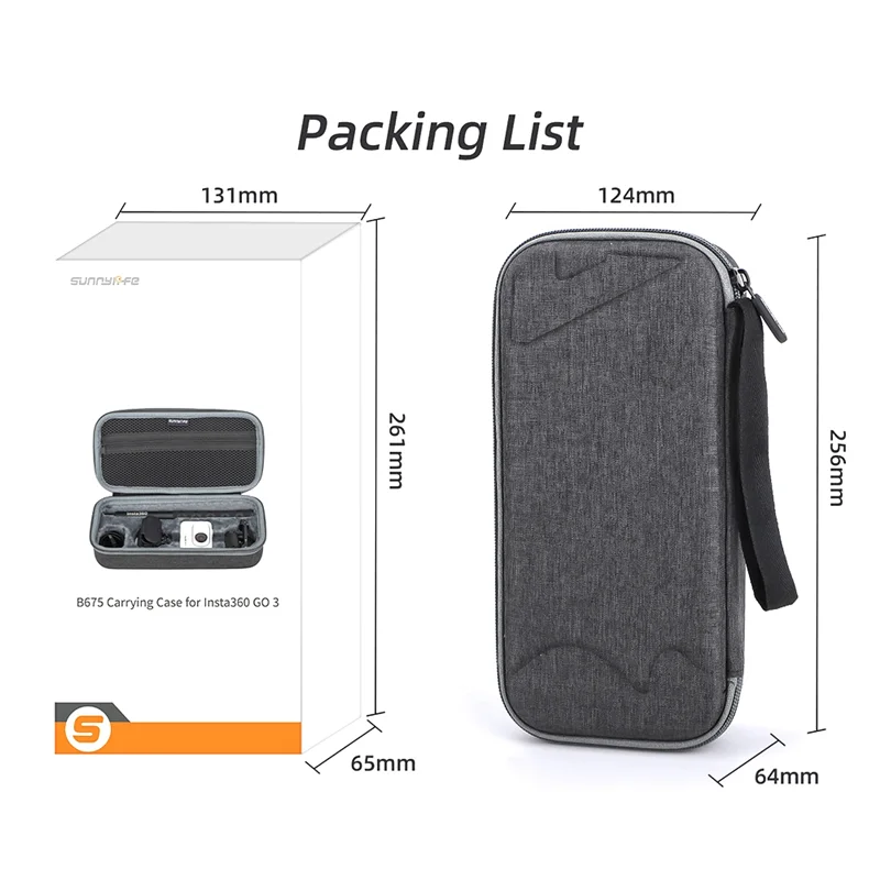 

Highly Recommended.SUNNYLIFE for Insta360 Go 3 Organizer Bag Go 3 Kit