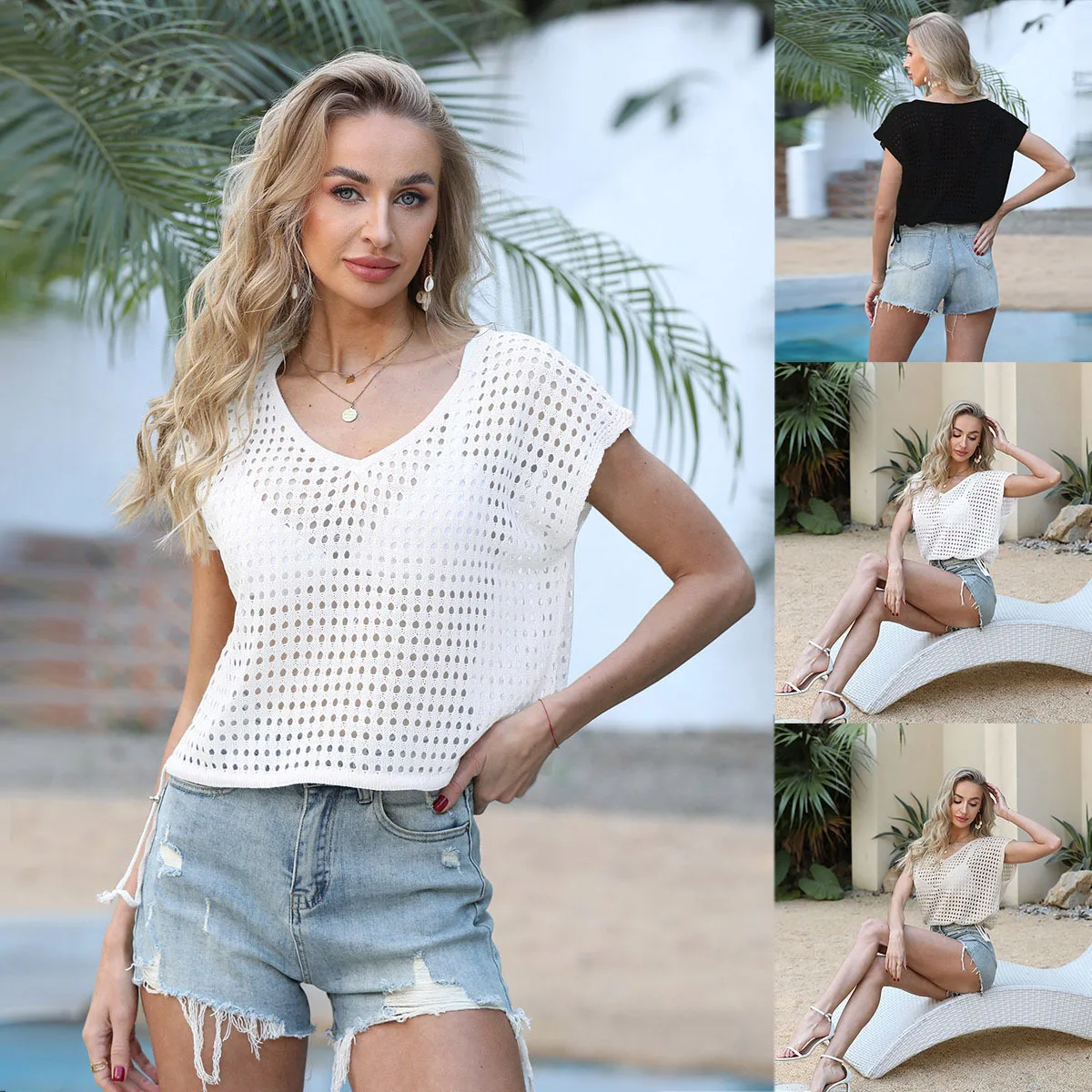 

2025 New Drawstring Coverup Loose Bikini Outerwear Daily Wear Beach Coverups Dress Women Elegant Long Dresses Beautiful Evening