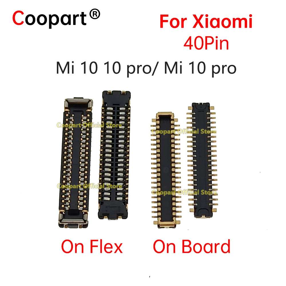 2pcs/lot Coopart New LCD display FPC Connector Port Plug on mainboard/cable for Xiaomi 10 10 pro/ Mi 10 pro