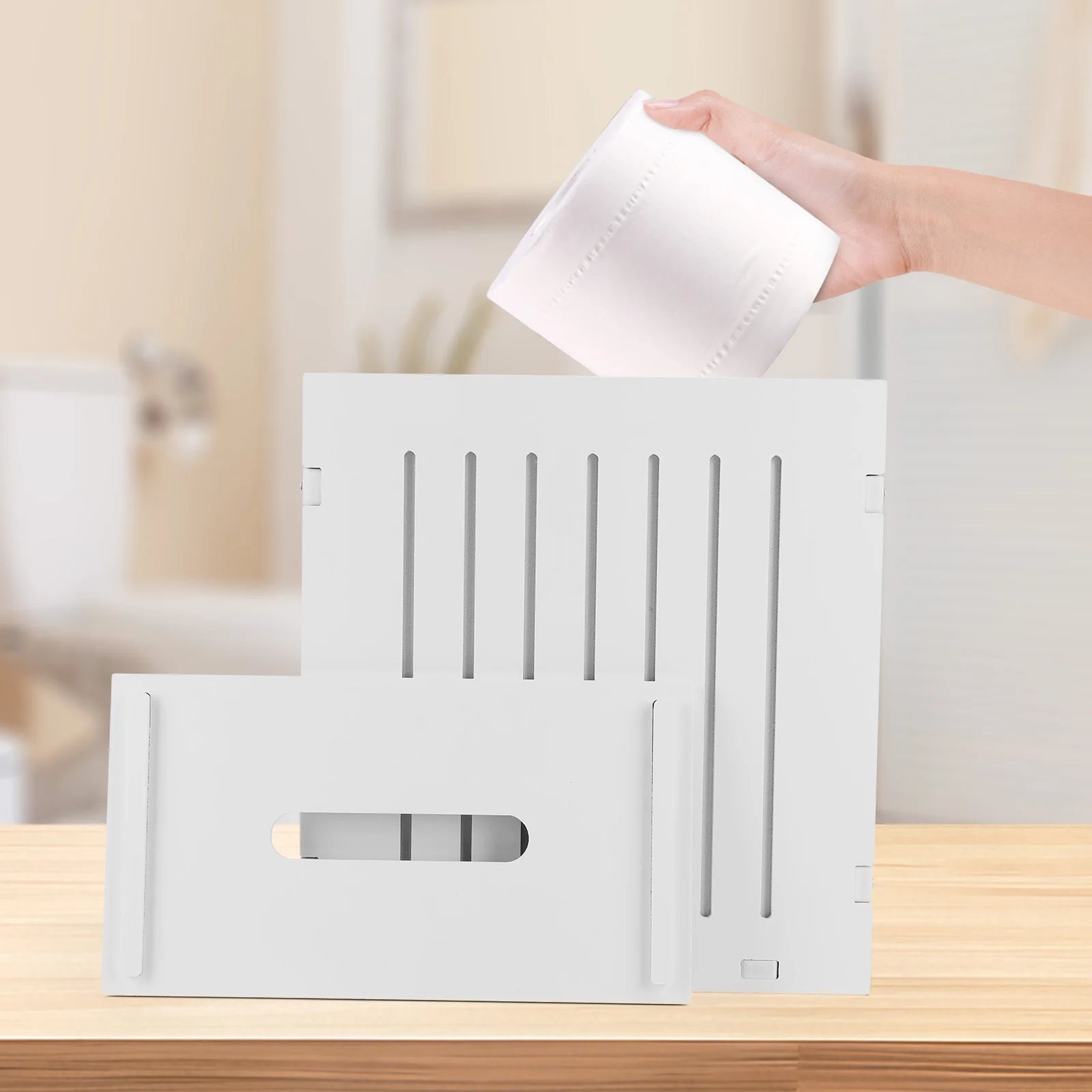 Free Standing Bathroom Storage Box Cabinet