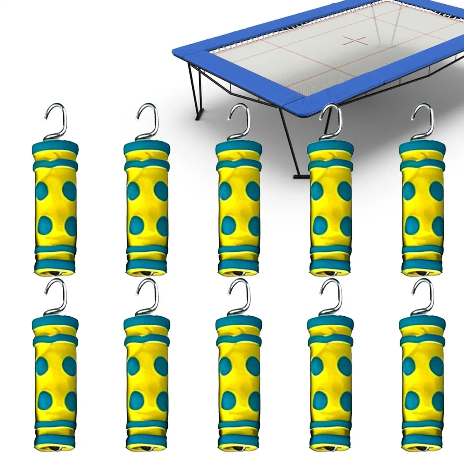 

10pcs Trampoline Springs with spring covers/ 12cm heavy-duty stainless steel extension spring Enclosure Replacement Parts