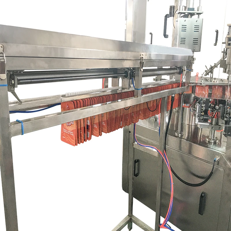 Rotary Fully Automatic Plastic Vacuum Packing Machine Bag-Feeding Pouch Filling Equipment for Food Packaging Made China