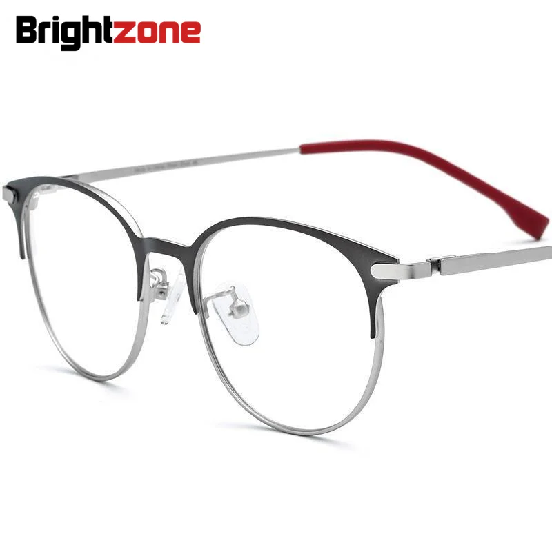 

New Non-Screw Full Metal Flat Lens Myopia Spectacle Glasses Frames Men Two-color Electroplating Fashion Optical Spectacle Frame