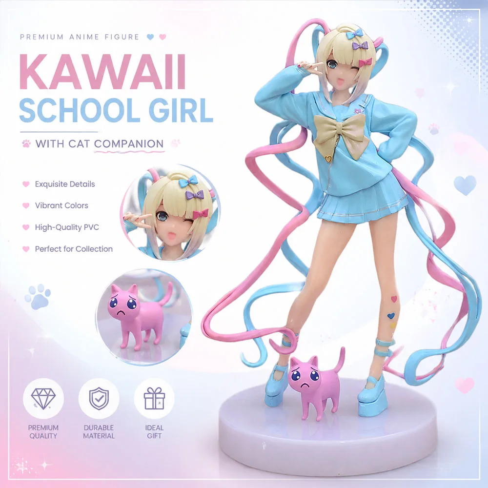 Anime-Charakter Super Tian Jiang Niedliche Engel-Statue in Pink Sammlerstück Modell Ornament PVC-Actionfigur Desktop-Dekoration