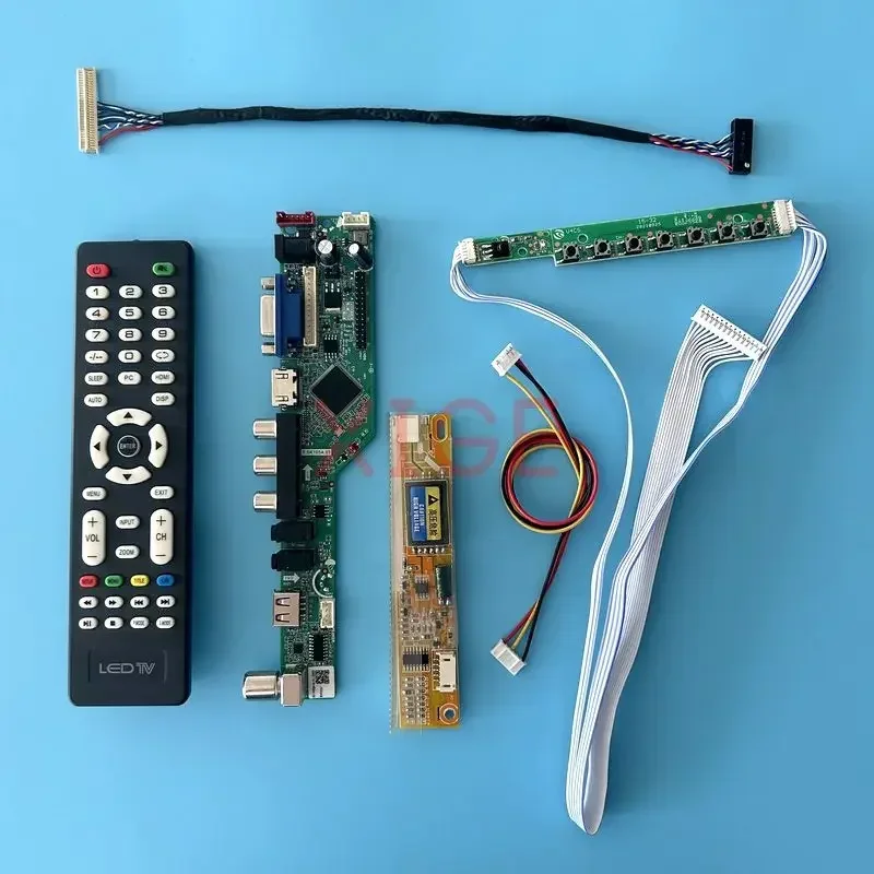 

For QD14TL01 QD14TL02 N141I1 N141I3 Controller Board LCD Display IR+USB+AV+HDMI+VGA LVDS 30-Pin DIY Kit Analog TV 1280*800 1CCFL