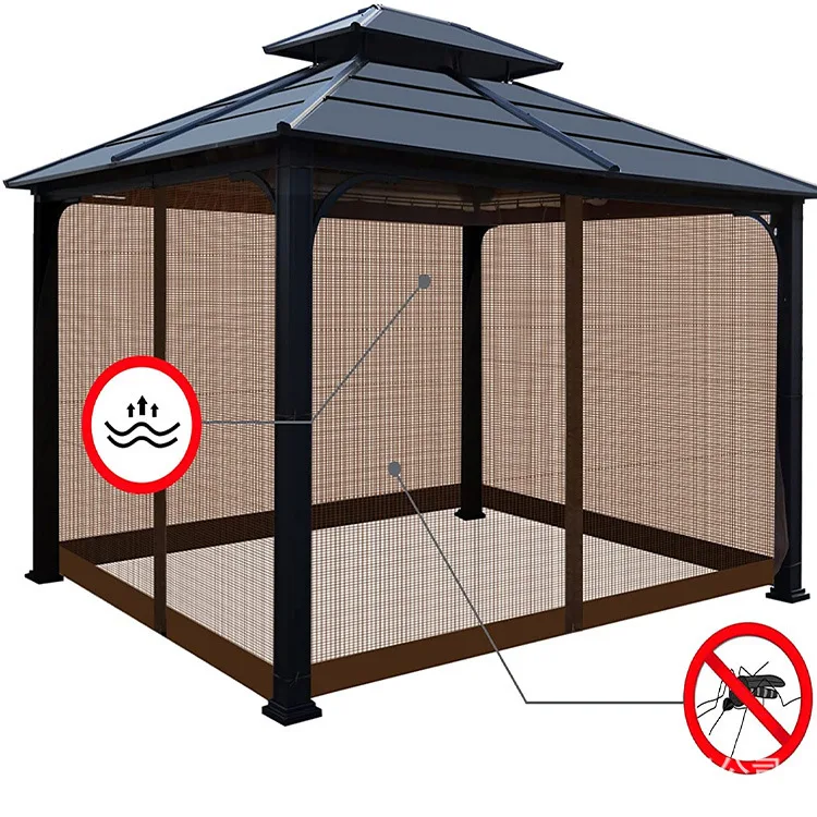 

Mosquito Net for Gazebo Outdoor Canopy Insect Net Netting with Zippers Mosquito Curtain for Garden Patio Mosquito Mesh