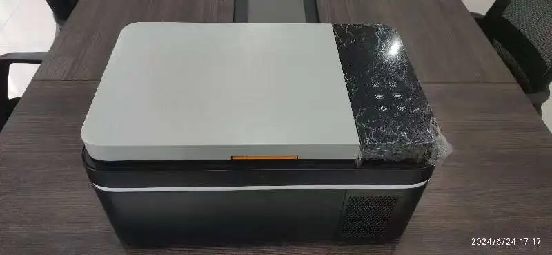 ثلاجة سيارة صغيرة محمولة 12 فولت/24 فولت، صندوق تبريد للسفر قابل لإعادة الشحن مع وضع الفريزر #2