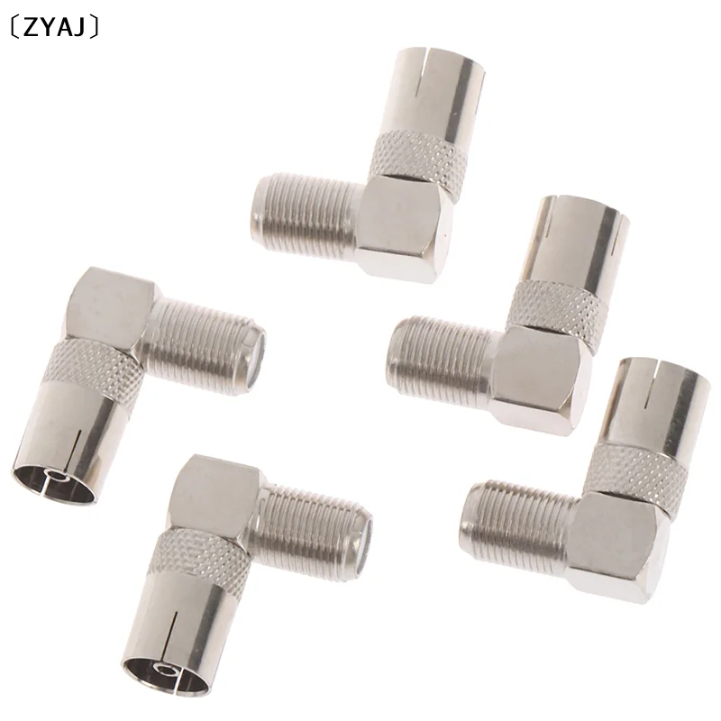 

변ZYAJ Selbst5 шт. RF Коаксиальный 90 Прямоугольный разъем для ТВ-антенны F «мама» к ТВ-гнездовому вилке