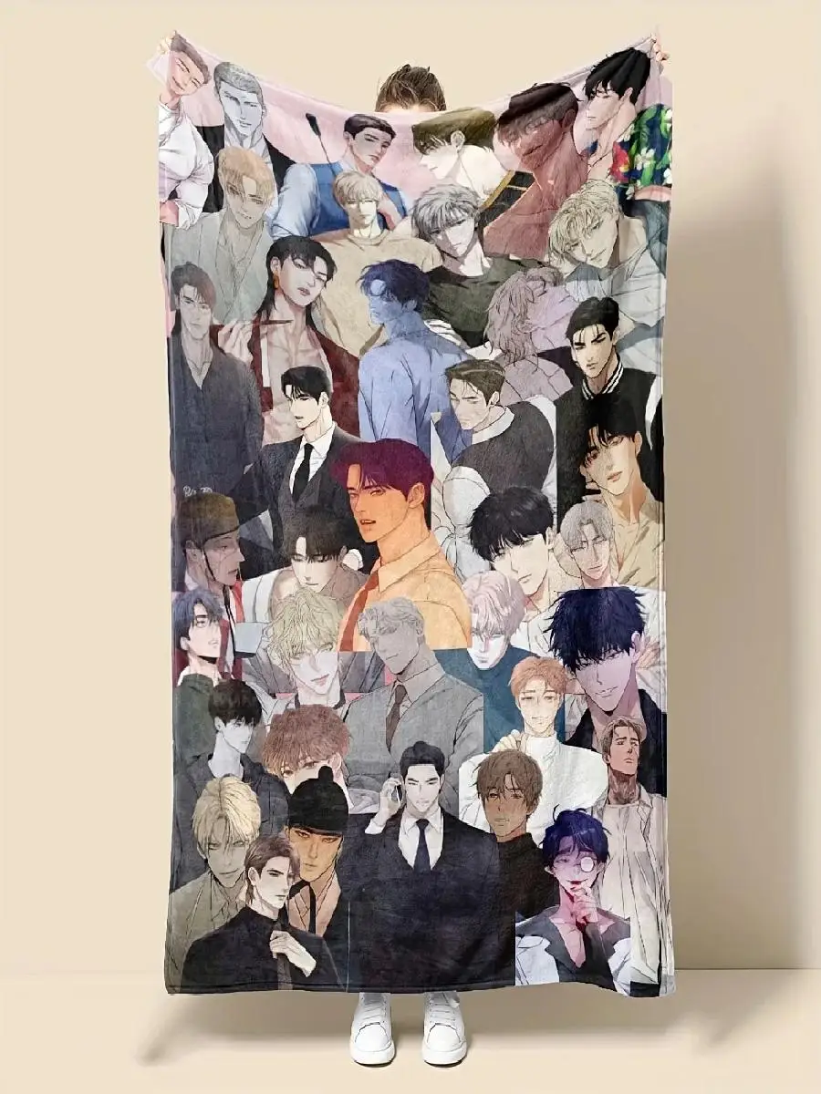 Stylish Anime Idol Character Flannel Throw Blanket Soft  Warm AllSeason Fashion Gift for Home Textile Enthusiasts