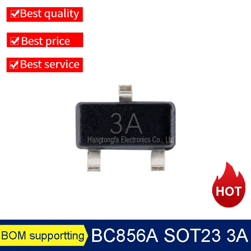 BC856A BC856B BC857A BC857B BC857C Marking 3A 3B 3E 3F 3G  SOT23 SMD Transistor