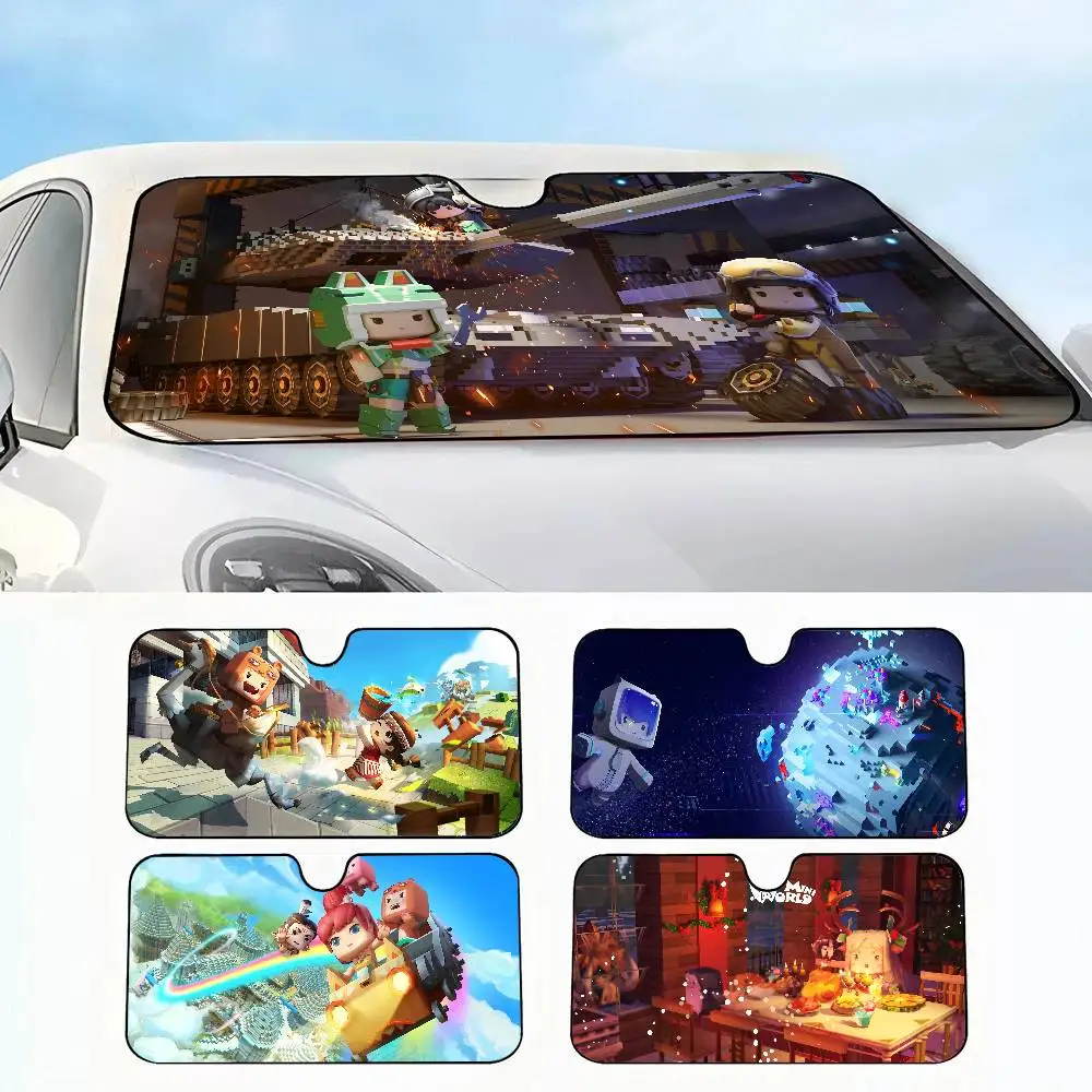 

game m-Mini World Car SunShade Car insulation windshield sunshade, UV blocking sunshade protector
