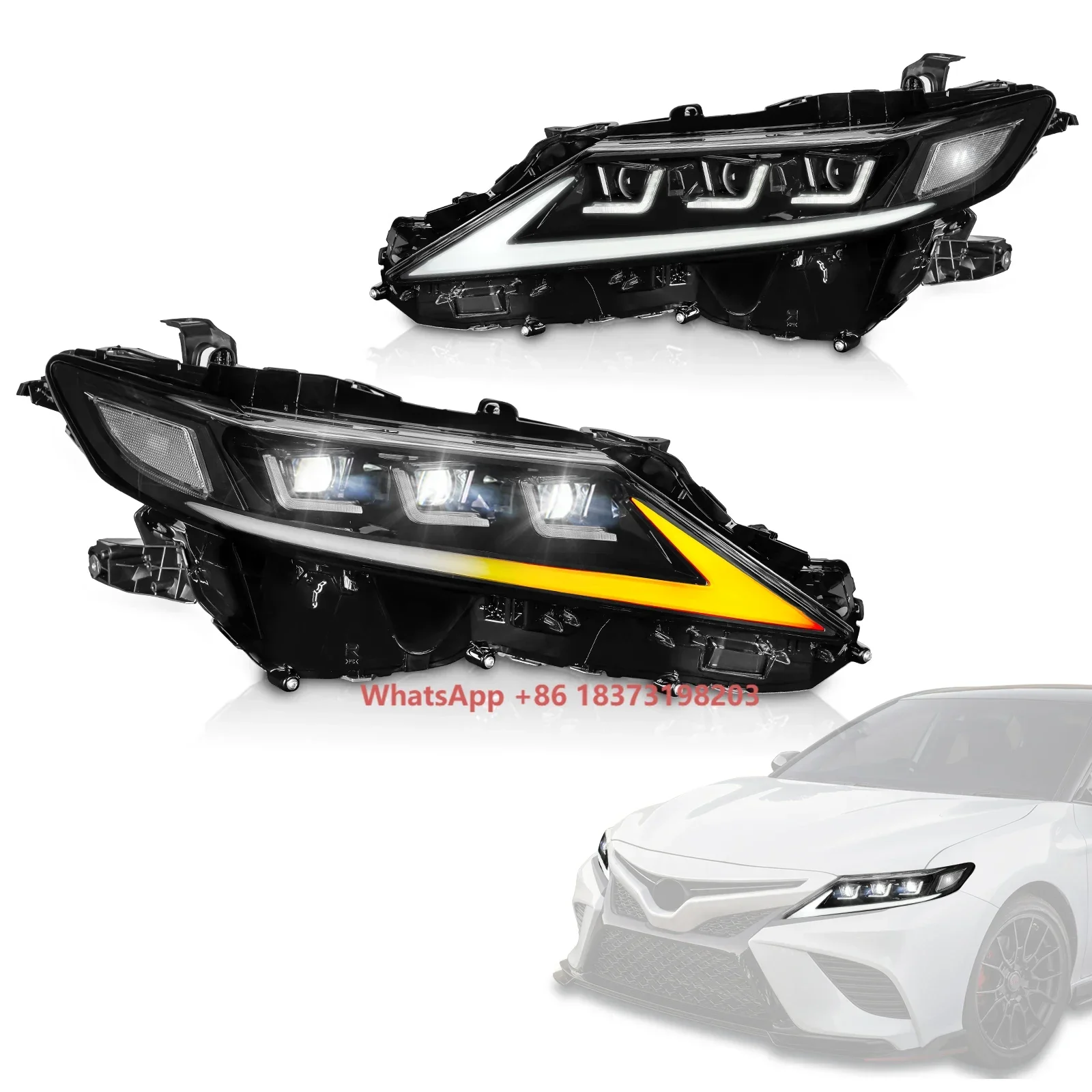 

Archaic Headlights Assembly for Camry 2018-2022 Car Head Lamp with Startup Animation Car Front Lights - US Version