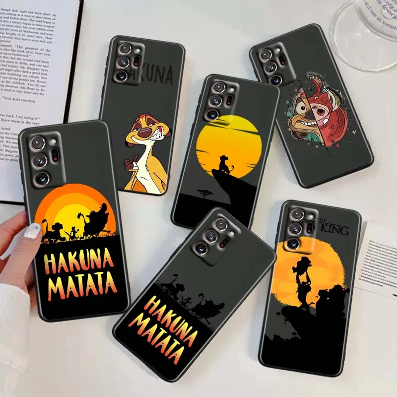 

The Lion King Simba cartoon For Samsung A42 A41 A35 A34 A33 A32 A25 A24 A23 A21s A04 A03 Note 20 Ultra 5G Black Phone Case