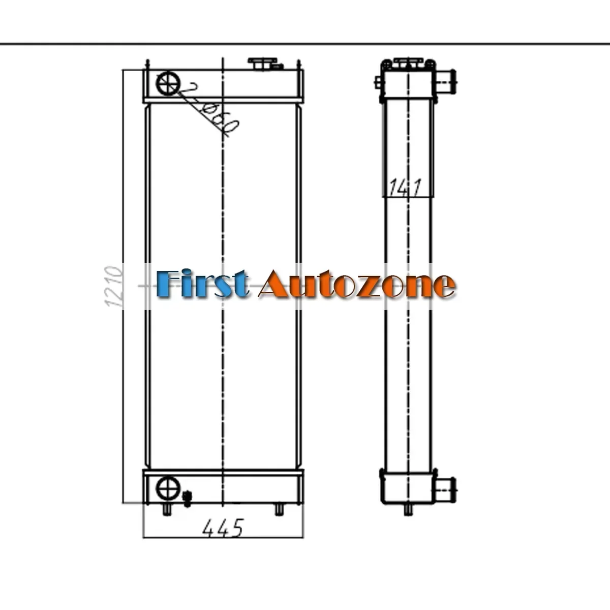 

Water Tank Radiator LN002450 for CASE CX470 CX47B Excavators