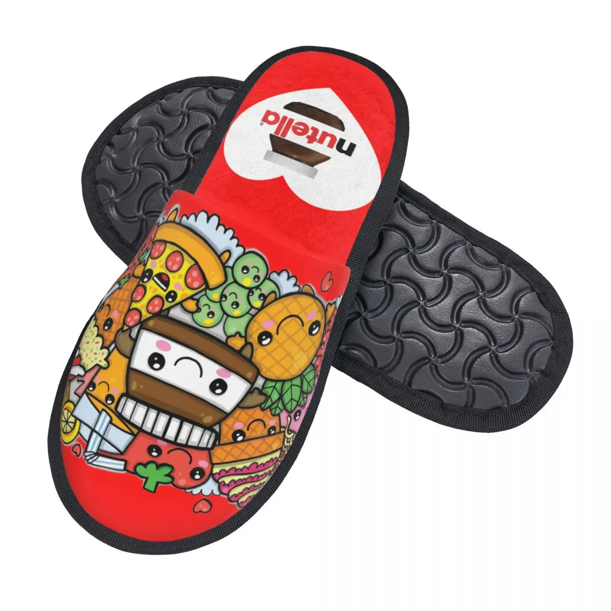 Foods Nutella Cartoon Men Women Furry slippers fashion special Home slippers pantoufle homme