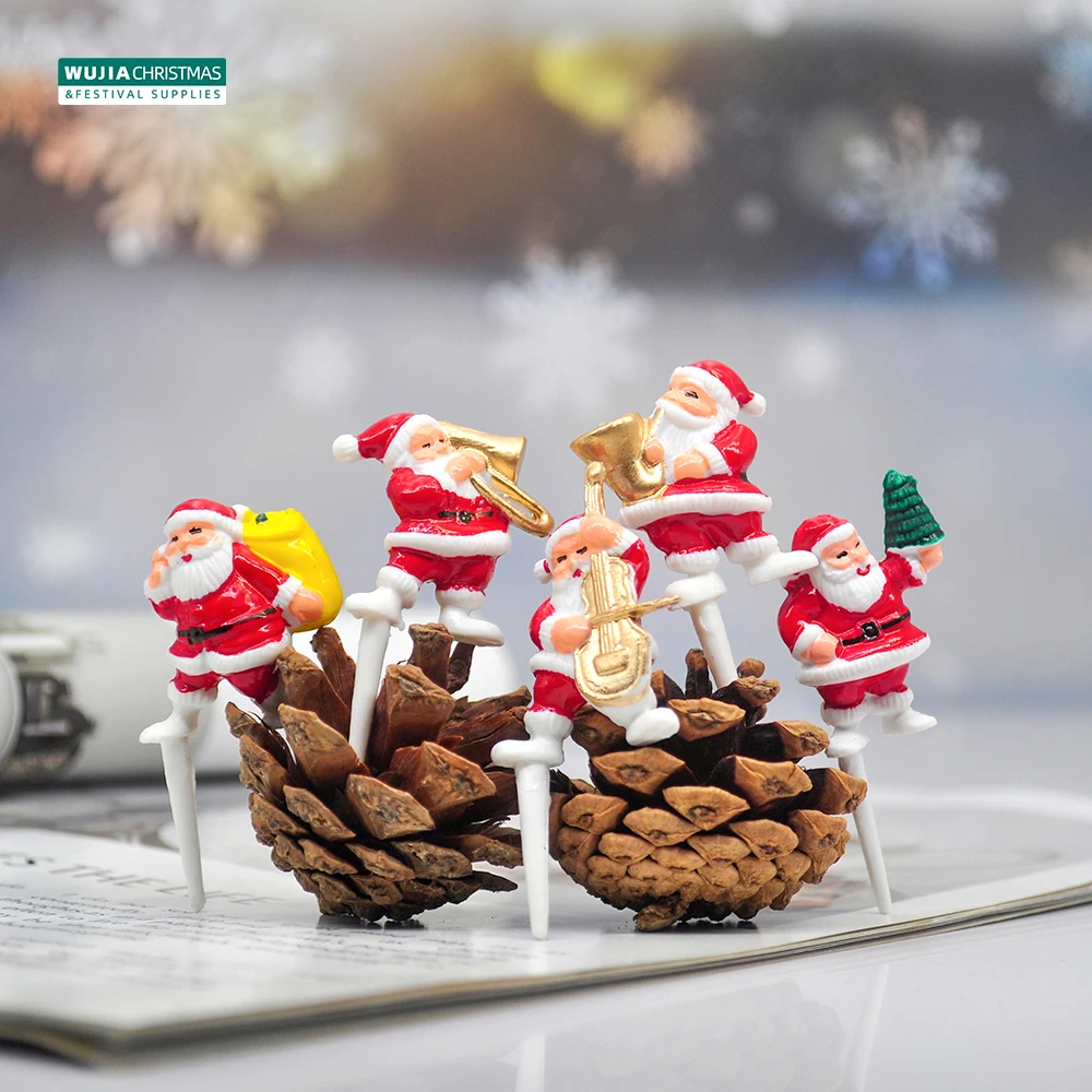 5 teile/satz ins Silvester Weihnachts kuchen Topper Santa Claus DIY Kinder Noël Party Cupcake Familie Weihnachten Geschenke Dessert Dekoration – Detail 3