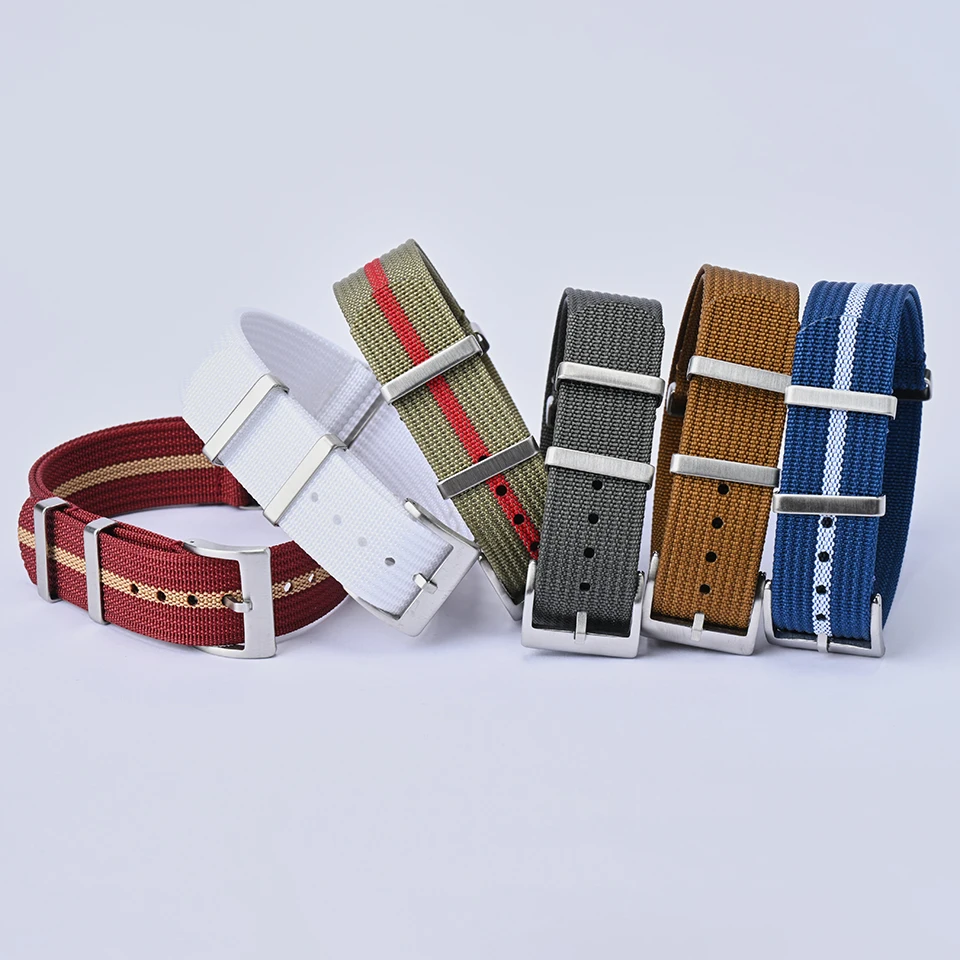 Army Military Watch Band 18mm 20mm 22mm Ribbed Nylon Watch Strap Men Wristband For Swatch Omega For Rolex Seiko Moonswatch image 2