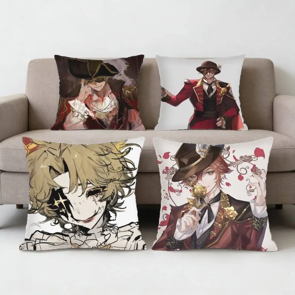 

Game Identity V Norton Campbell Pillow Case Anti-dustmite Pillowcase Invisible zipper silky short plush Sofa cushion cover