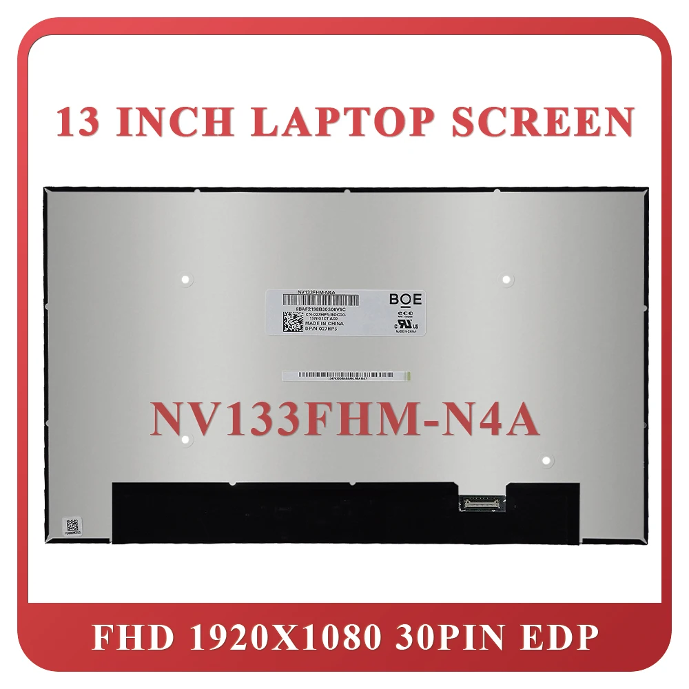 New Laptop LCD Display Screen For Dell Latitude 5320 NV133FHM-N4A 1920*1080 30Pin EDP 027HP5 Panel Replacement