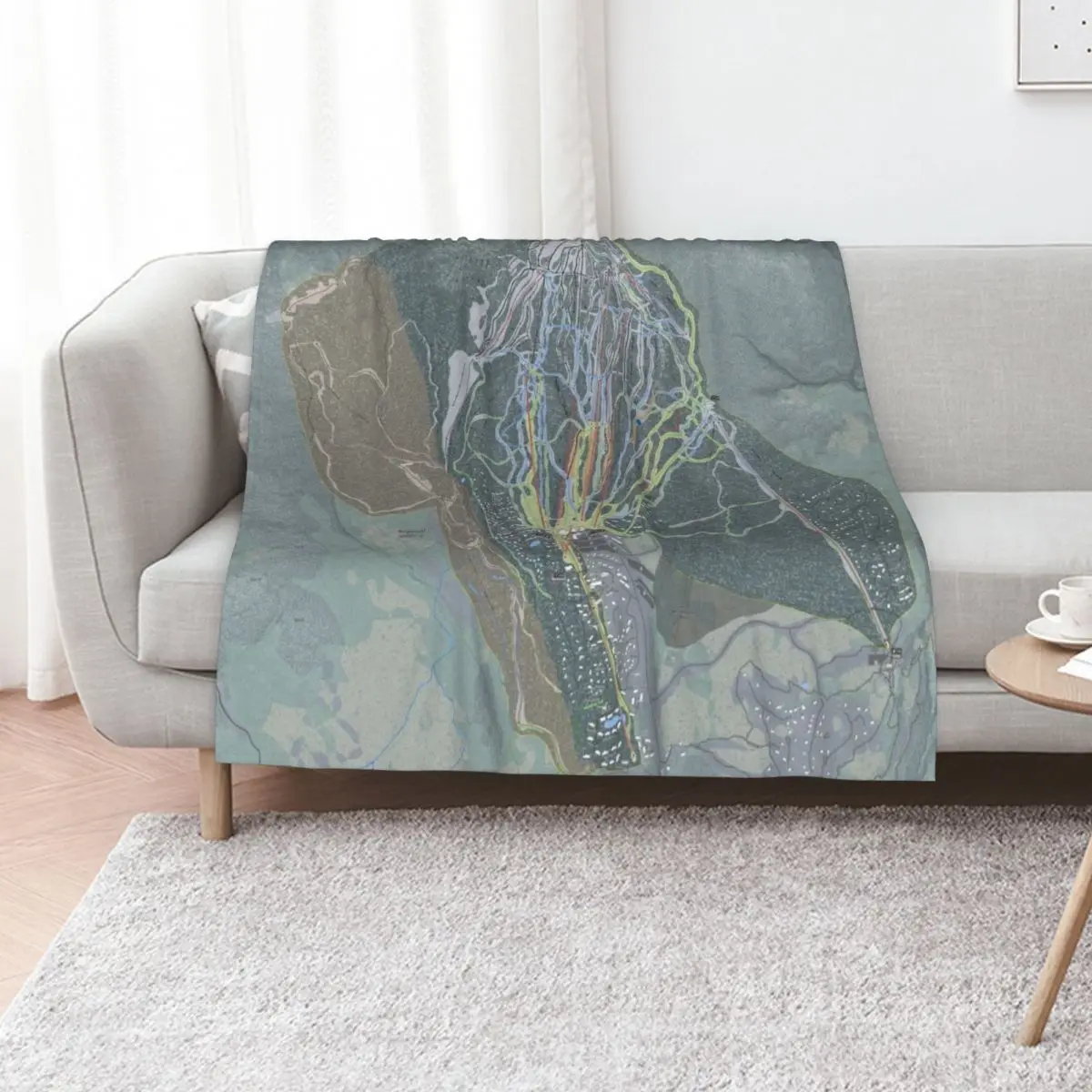 Sugarloaf Resort Trail Map Throw Blanket Blankets For Baby Furry wednesday Picnic Sofa Winter beds Blankets
