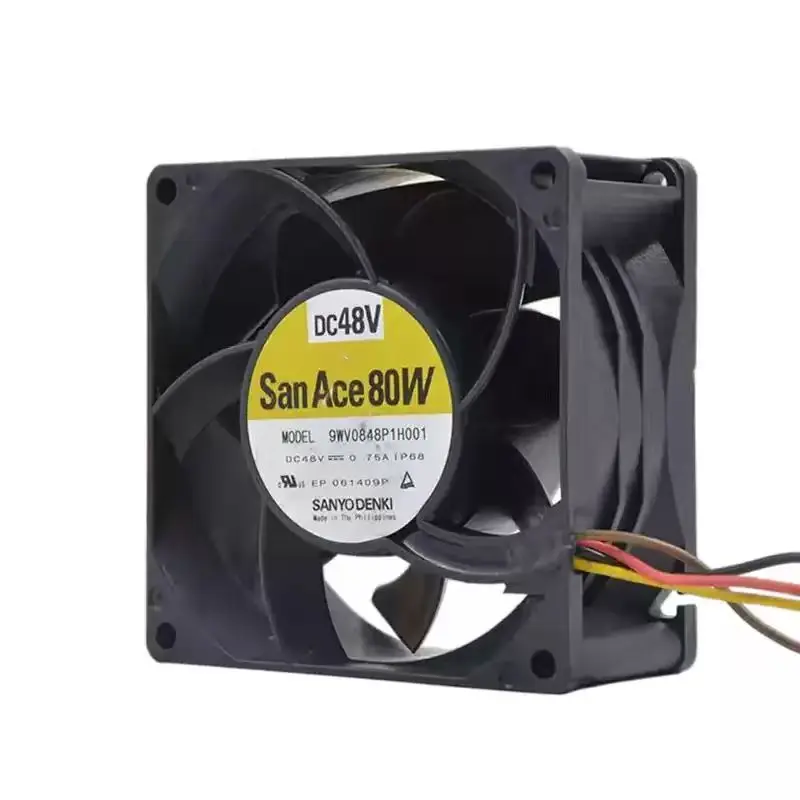 SLIDER 9WV0848P1H001 DC 48V 0.75A 8038 PWM Fan, 80x80x38mm IP68 Waterproof Dual Ball Bearing Server Inverter Cabinet Axial Fan