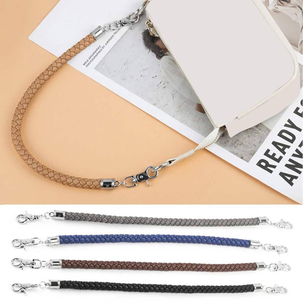 

Bag Belt PU Leather Bag Handle Strap Braided Strap Hand Strap Bag Handle 45cm Detachable DIY Shoulder Replacement Handle