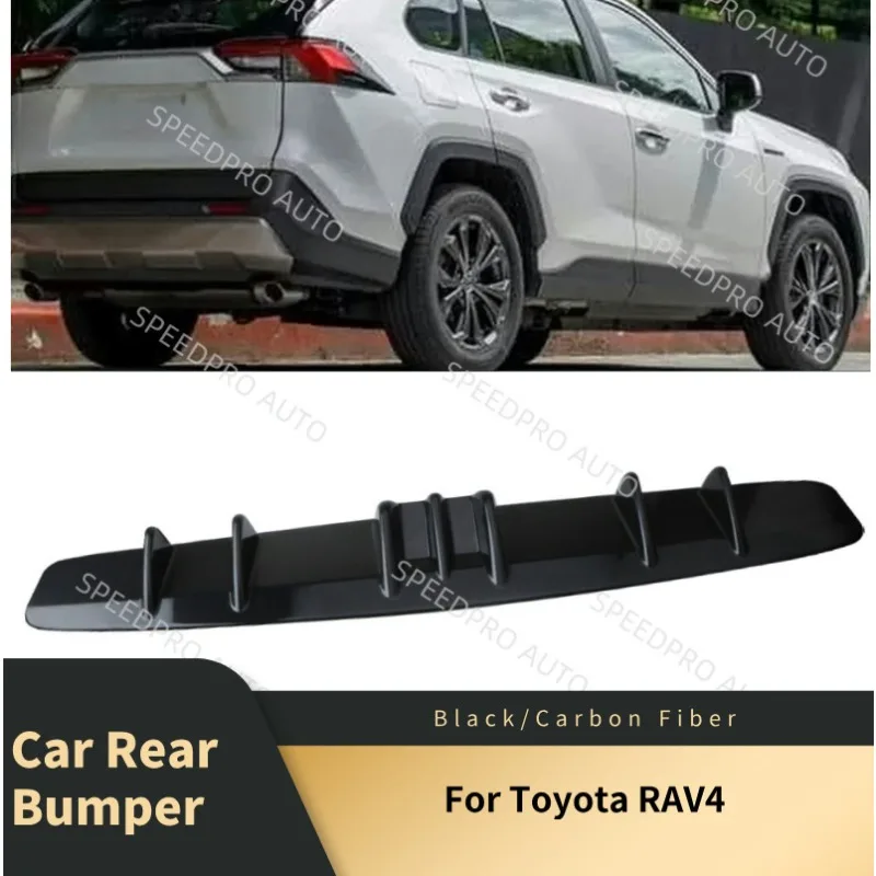 

Car Rear Bumper Diffuser 33" For T0yota RAV4 7 Fins Lower Spoiler Lip Splitter Body Auto Accessories Black