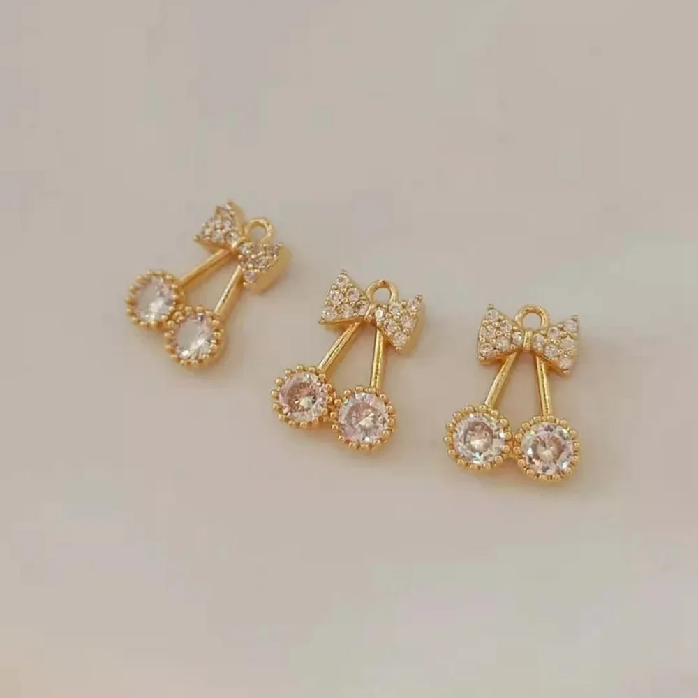 

14K Gold-plated Zircon Cherry Pendant Jewelry, Earrings, DIY Handcrafted Bracelets, Necklaces, Pendants, Accessories