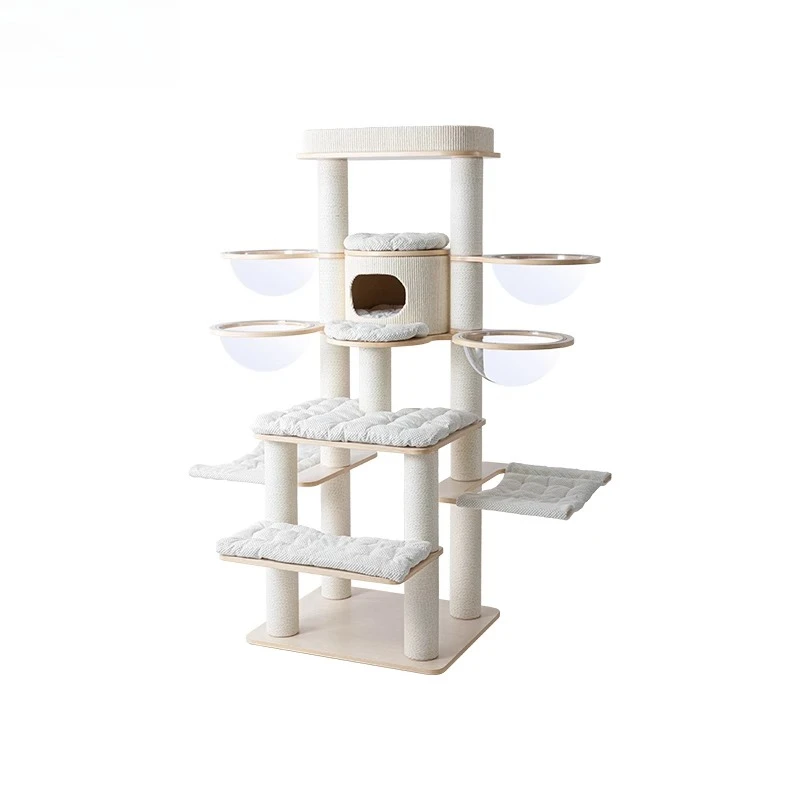 

Solid wood cat climbing frame cat nest cat tree integration