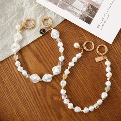 Fashion Creative Pearl Bag Strap Keyring Bag Accessories Phone Lanyard Phone Case Keychain Bead Bag Chains Bag Decoration Handle