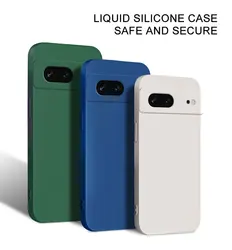 Liquid silicone case for google pixel 7a 7pro 7 cases soft silicone pixel 8 pixel 8pro cover pixel 6a 6pro 6 Ring bracket set