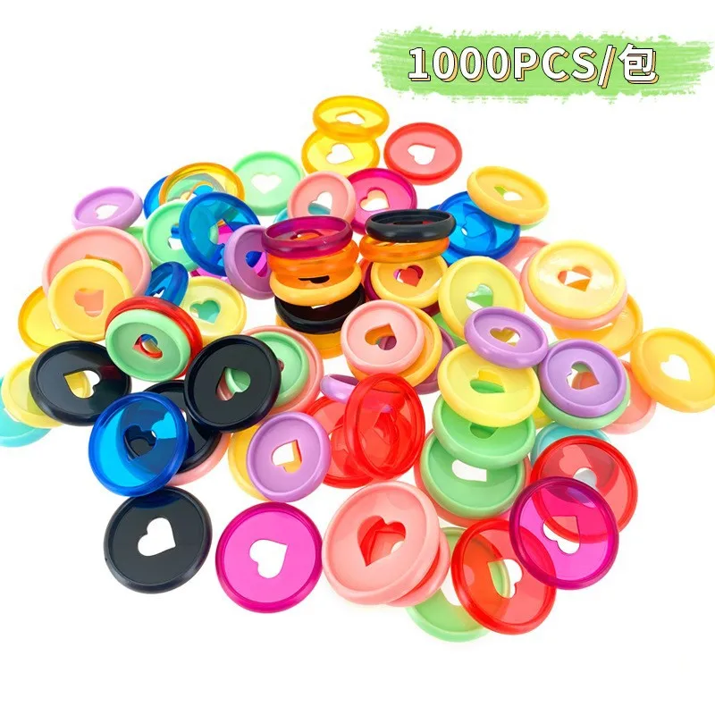 1000pcs Binding Clasp Notebook Mushroom Hole Disc Rings Plastic Disc Binders Ring Binder Book Binding Supplies Journal Notebook