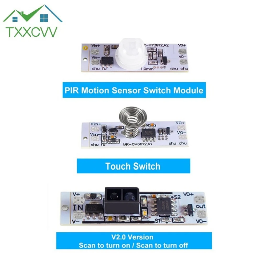 5V-24V Touch Switch Capacitive Module  3A LED Control Lamps Active Components Short Distance Scan Sweep Hand Sensor high quality